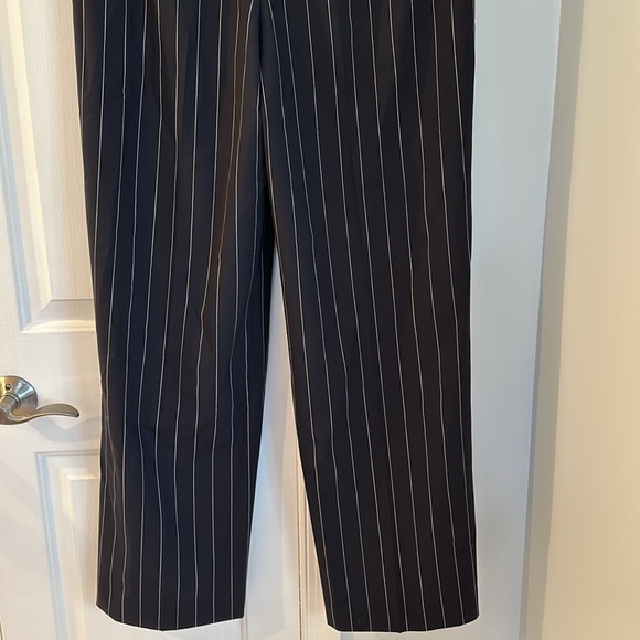 NWT Theory Navy Multi Traceable Stripe Pants in Size 10 L051211R - Picture 7 of 10